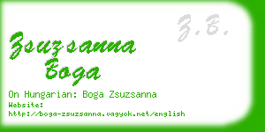 zsuzsanna boga business card